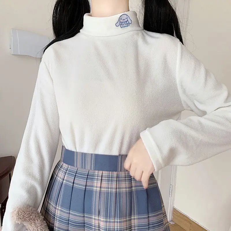 Длинная рубашка Sanrio Cinnamoroll Girl, весна-осень-зима 2022, пуловер с длинным рукавом и высоким воротником, тонкий модный топ
Длинная рубашка Sanrio Cinnamoroll Girl, весна-осень-зима 2022, пуловер с длинным рукавом и высоким воротником, тонкий модный топ
