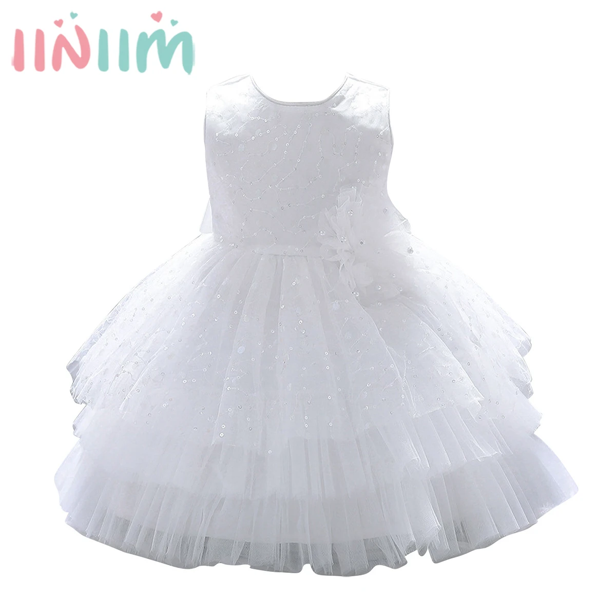 Girls Summer Sleeveless Princess Dress with Headband Wedding Birthday Baptism Costume Sequins Decor Layered Mesh Party Dress
Girls Summer Sleeveless Princess Dress with Headband Wedding Birthday Baptism Costume Sequins Decor Layered Mesh Party Dress
