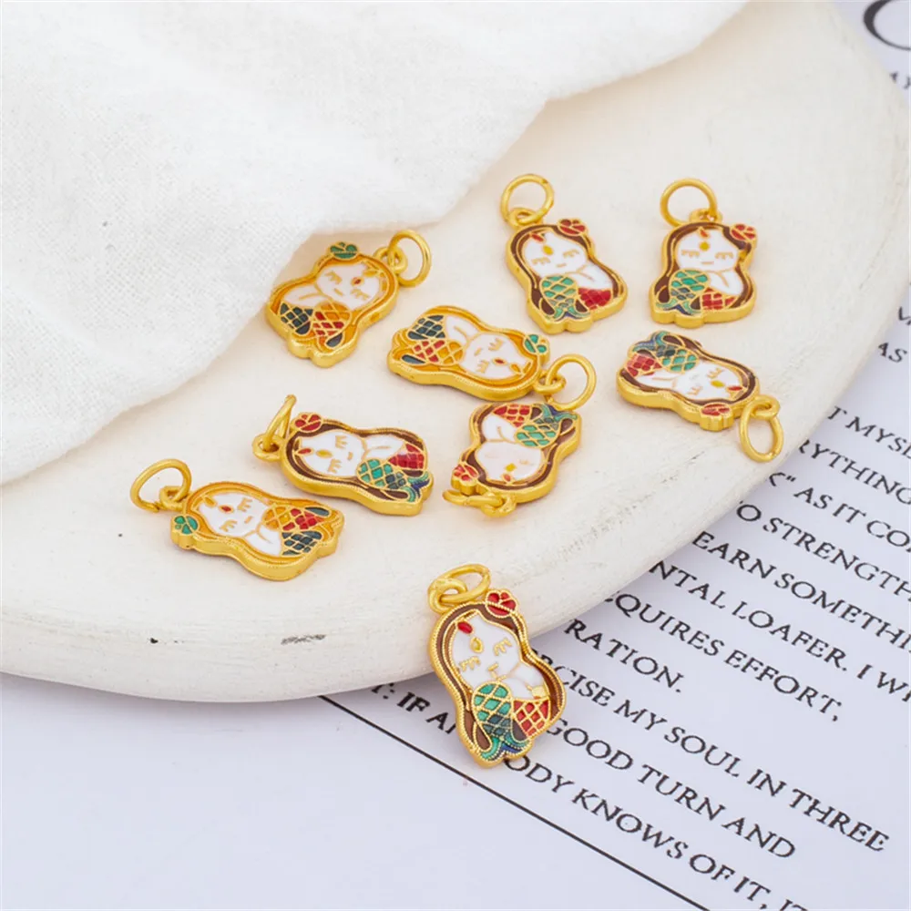 18k gold matte gold drip oil bow Christmas clock pendant tassel bracelet necklace diy shaped handmade jewelry
18k gold matte gold drip oil bow Christmas clock pendant tassel bracelet necklace diy shaped handmade jewelry