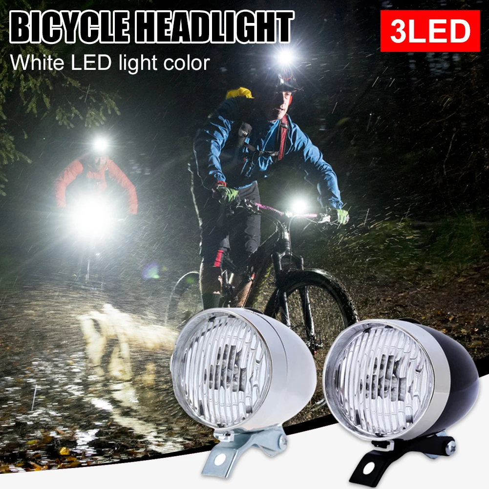 Retro Vintage Bicycle 3LED Front Light Headlight With Bracket Safety Warning Night Light Bike Decoration Black Silver
Retro Vintage Bicycle 3LED Front Light Headlight With Bracket Safety Warning Night Light Bike Decoration Black Silver