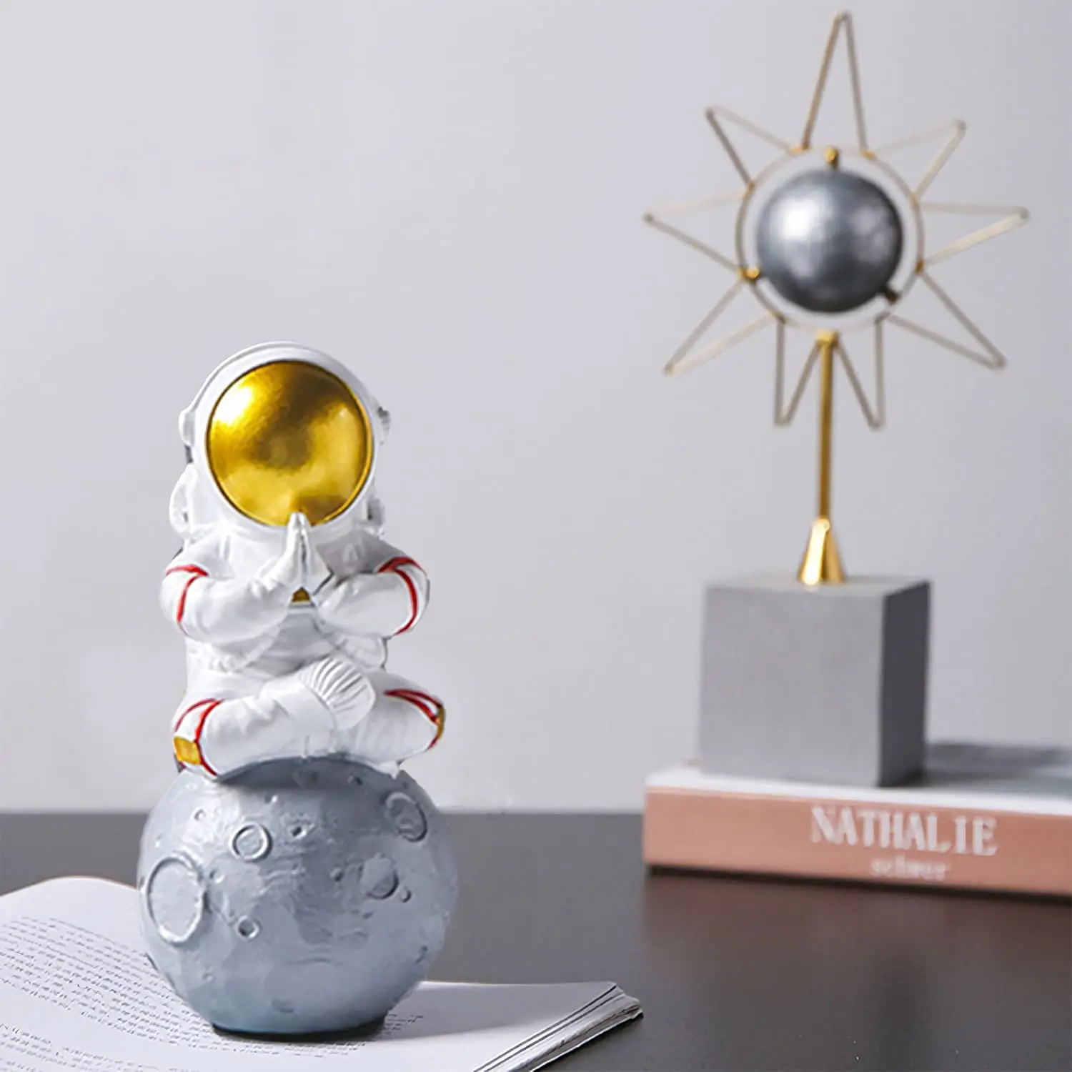 Astronaut Figurine Statue, Meditation Astronaut Figure Sculpture for Desktop & Tabletop, Resin Spaceman Planet Desk Ornament
Astronaut Figurine Statue, Meditation Astronaut Figure Sculpture for Desktop & Tabletop, Resin Spaceman Planet Desk Ornament