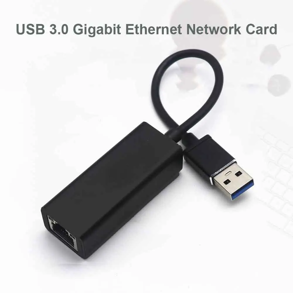 

USB3.0 Gigabit Ethernet RJ45 LAN 10/100/1000 Mbps Network Adapter Aluminum Case With Indicator Light Application Laptop