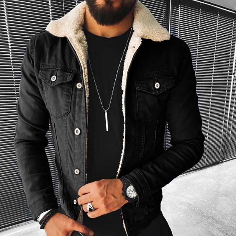 Fall Fashion Men's Long Sleeve Thickened Jacket Single Breasted Casual Denim Jacket
Fall Fashion Men's Long Sleeve Thickened Jacket Single Breasted Casual Denim Jacket