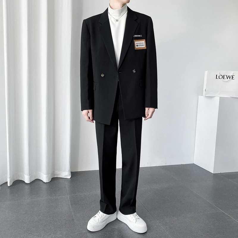 Men Korean Streetwear Office Fashion Loose Casual Blazer Suit Jacket Pant Chic Trend Dress Suits Mens Suits Sets Jacket Pant
Men Korean Streetwear Office Fashion Loose Casual Blazer Suit Jacket Pant Chic Trend Dress Suits Mens Suits Sets Jacket Pant