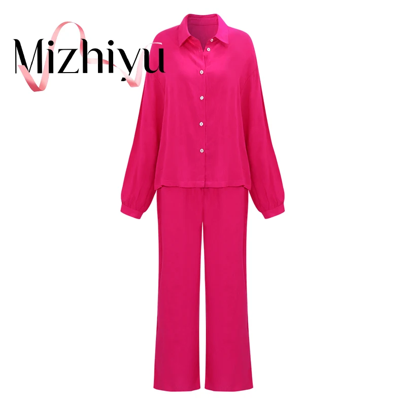 Fashion Women Simple Solid Color Spring And Summer Long-Sleeved Office Tops And Trousers Suits 2022 New OL Two-Piece Suits
Fashion Women Simple Solid Color Spring And Summer Long-Sleeved Office Tops And Trousers Suits 2022 New OL Two-Piece Suits