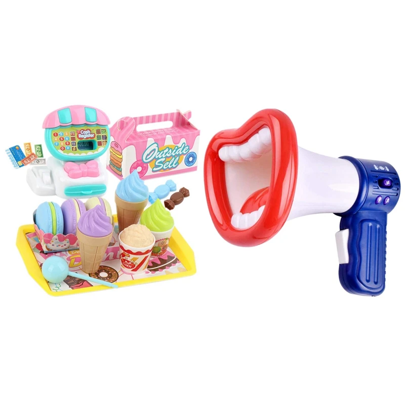 24PCS Dessert Fruit Shopping Cart Toys Mini Toy Set & 1 Pcs Vocal Toys Voice Changer Loudspeaker Three Sound
24PCS Dessert Fruit Shopping Cart Toys Mini Toy Set & 1 Pcs Vocal Toys Voice Changer Loudspeaker Three Sound