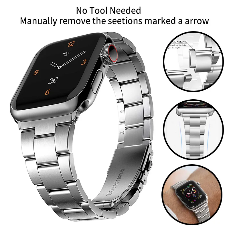 Ремешок из нержавеющей стали для Apple Watch Series 7 45 мм 41 мм, металлический браслет для iWatch 7 6 5 44 40 мм, без инструментов
Ремешок из нержавеющей стали для Apple Watch Series 7 45 мм 41 мм, металлический браслет для iWatch 7 6 5 44 40 мм, без инструментов
