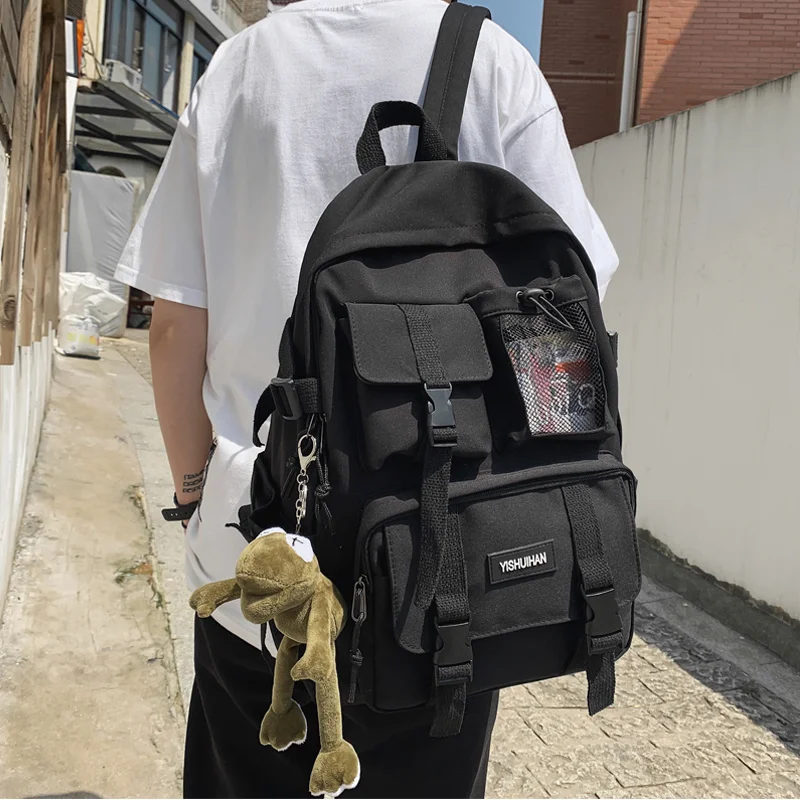 

Крутой черный нейлоновый рюкзак, повседневные женские дорожные рюкзаки, женский рюкзак с защитой от кражи, Женский школьный рюкзак, корейский рюкзак, Mochila