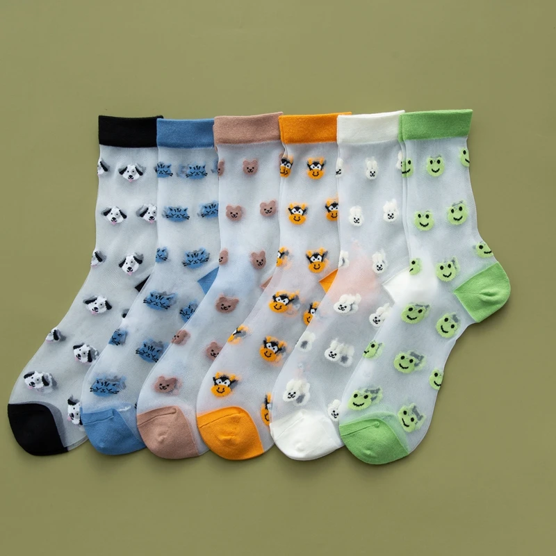 Fashion Trend Woman Animal Soft Summer Transparent Glass Card Silk Net Red Socks Korean Cartoon Ins Tide Socks Soft and Smooth
Fashion Trend Woman Animal Soft Summer Transparent Glass Card Silk Net Red Socks Korean Cartoon Ins Tide Socks Soft and Smooth