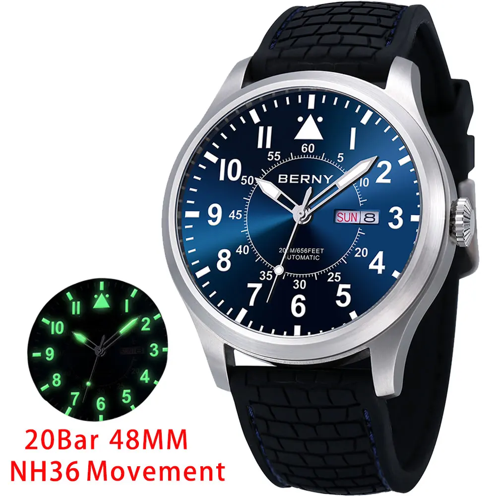 Sub Diver Automatic Watch for Men Screw-in Crown Super Luminous SEIKO NH36 Luxury Mechanical Wristwatch Sapphire 20Bar Man Watch
Sub Diver Automatic Watch for Men Screw-in Crown Super Luminous SEIKO NH36 Luxury Mechanical Wristwatch Sapphire 20Bar Man Watch