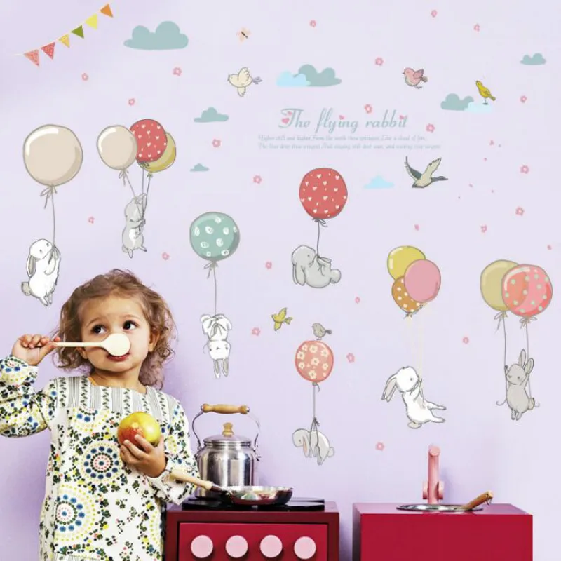 Cute Rabbits Wall Sticker Children's Kids Room Home Decoration Removable Wallpaper Living Room Bedroom Mural Stickers
Cute Rabbits Wall Sticker Children's Kids Room Home Decoration Removable Wallpaper Living Room Bedroom Mural Stickers
