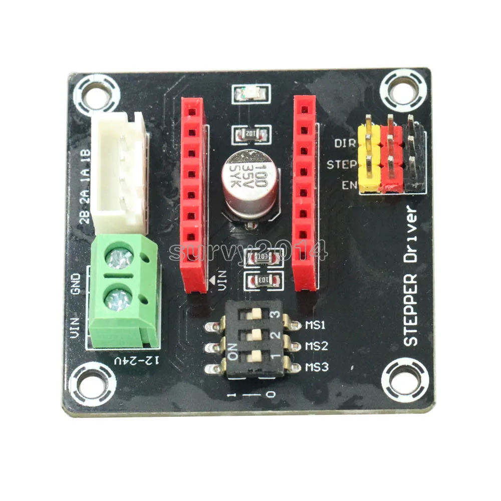 42 CH Stepper Motor Driver Expansion Board DRV8825/A4988 For UNO R3 3D Printer
42 CH Stepper Motor Driver Expansion Board DRV8825/A4988 For UNO R3 3D Printer
