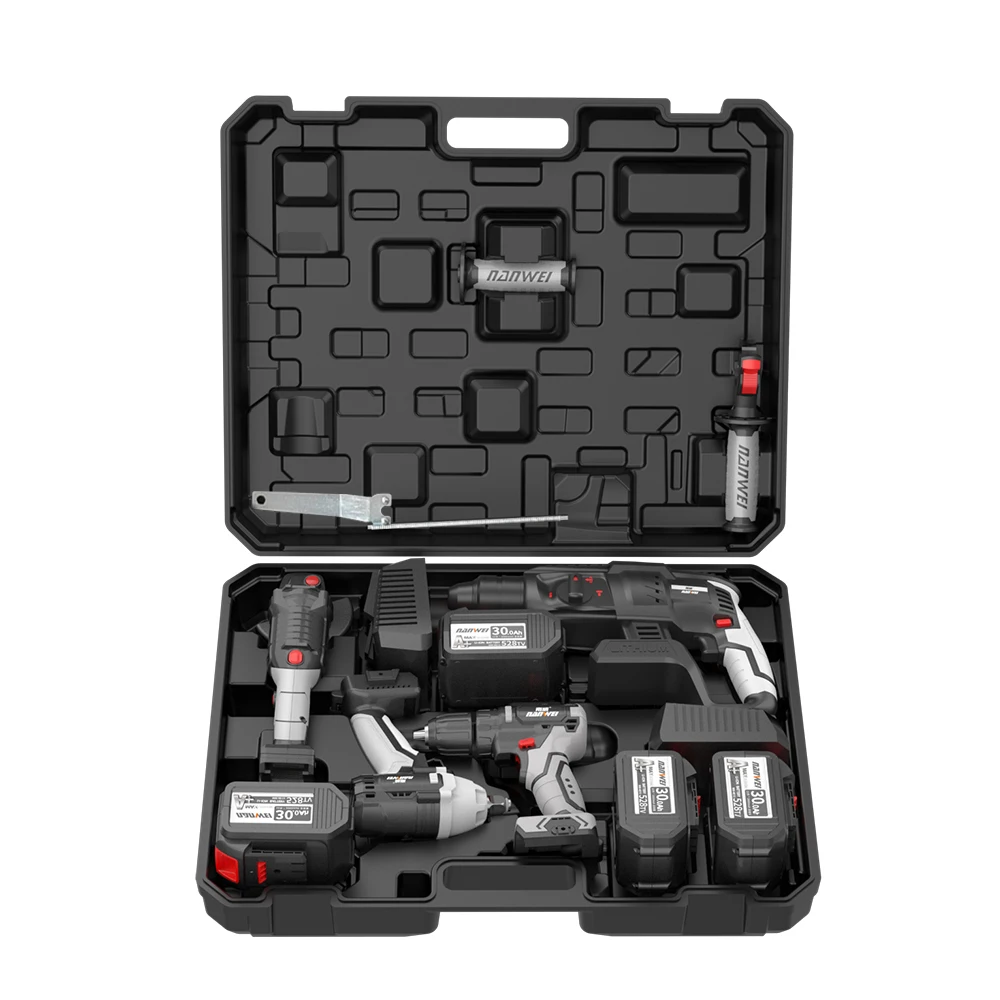 Cordless electric tool set household power t Super Electric Tool Bag 3/4 Pieces Electric Drill/Wrench/Hammer/Angle Grinder
Cordless electric tool set household power t Super Electric Tool Bag 3/4 Pieces Electric Drill/Wrench/Hammer/Angle Grinder