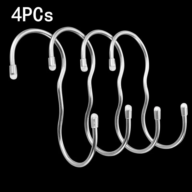 4PCs S Shape Hooks Multi-function Stainless Steel Hanging Organizer Practical Kitchen Railing Hanger Storage Tools
4PCs S Shape Hooks Multi-function Stainless Steel Hanging Organizer Practical Kitchen Railing Hanger Storage Tools