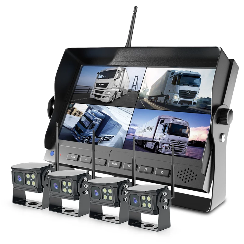 7 inch AHD 1080P Wireless 2CH 4 Channel Split DVR Screen 24V Bus Trailer SUV Truck Car Rear View Back up Camera and Monitor Kit
7 inch AHD 1080P Wireless 2CH 4 Channel Split DVR Screen 24V Bus Trailer SUV Truck Car Rear View Back up Camera and Monitor Kit