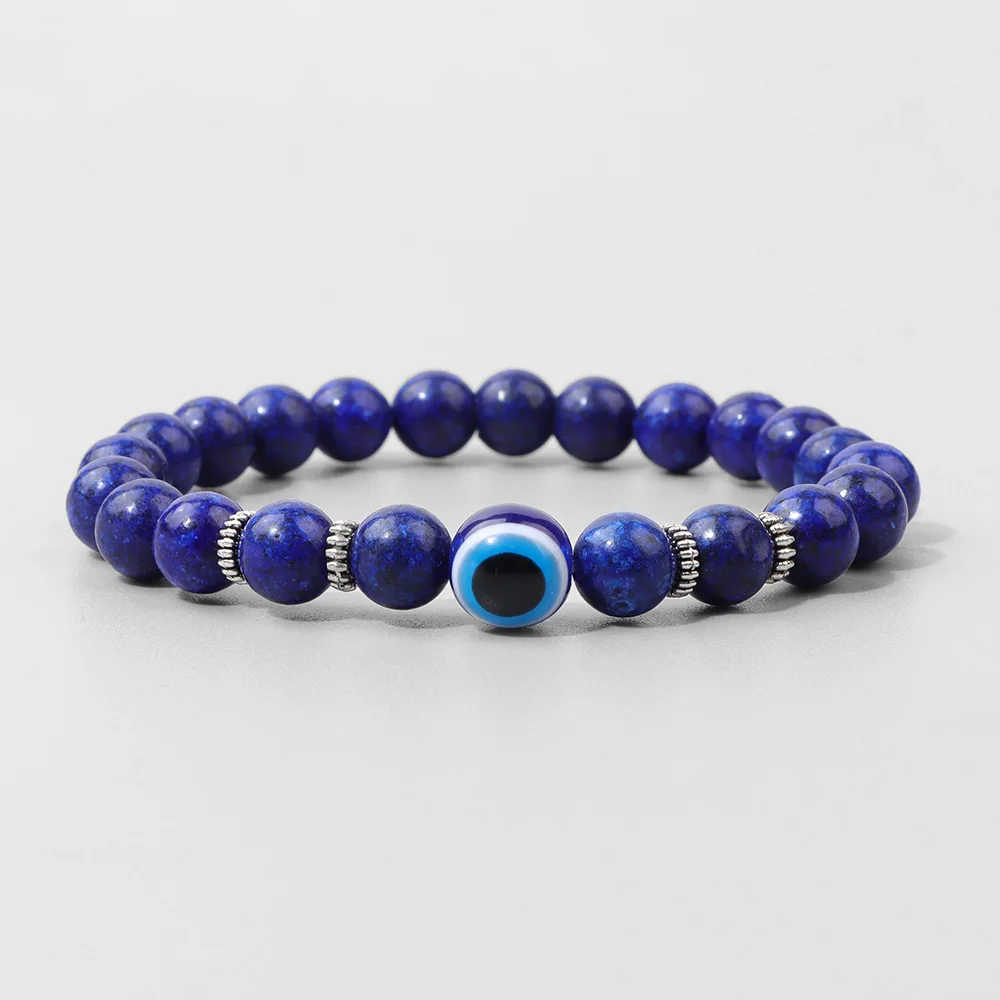 Natural Stone lapis lazuli Beads Bracelet Lucky Blue Evil Eye Charm Bracelets Simple Elastic Trendy Jewelry for Men Women Gifts
Natural Stone lapis lazuli Beads Bracelet Lucky Blue Evil Eye Charm Bracelets Simple Elastic Trendy Jewelry for Men Women Gifts
