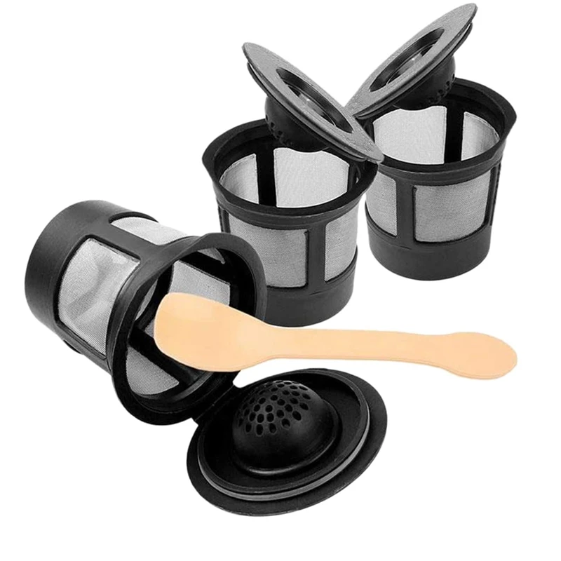 3 Pack Permanent Reusable Coffee Pod Filters With Stainless Mesh Compatible With For Keurig Brewers With Spoon
3 Pack Permanent Reusable Coffee Pod Filters With Stainless Mesh Compatible With For Keurig Brewers With Spoon