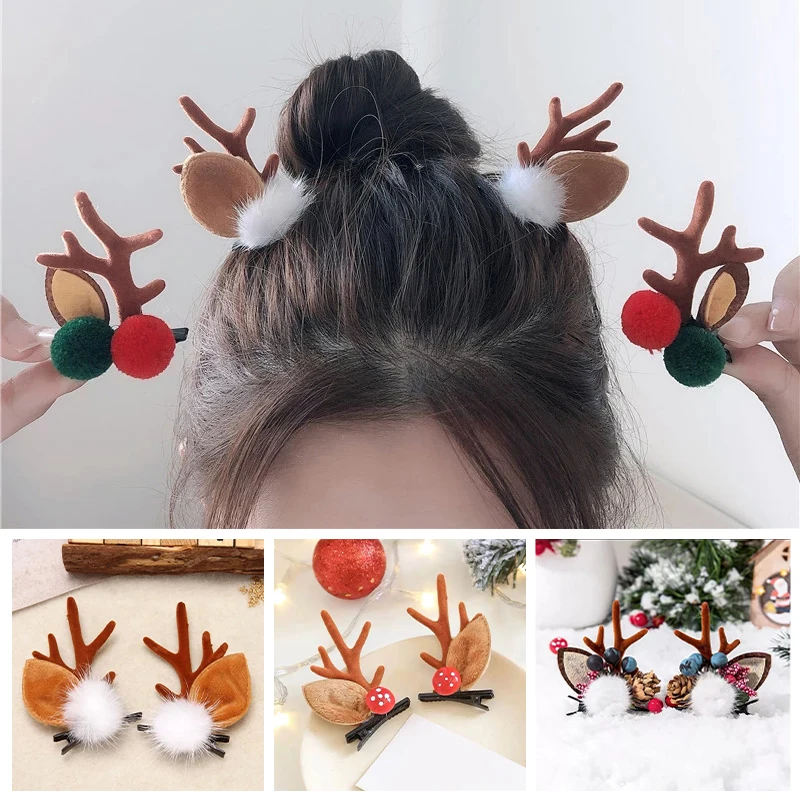 2Pcs Christmas Antler Hair Clips Women Cute Deer Ear Plush Balls Elk Antler Hairpins For Kids Christmas Party Decor Headwear
2Pcs Christmas Antler Hair Clips Women Cute Deer Ear Plush Balls Elk Antler Hairpins For Kids Christmas Party Decor Headwear