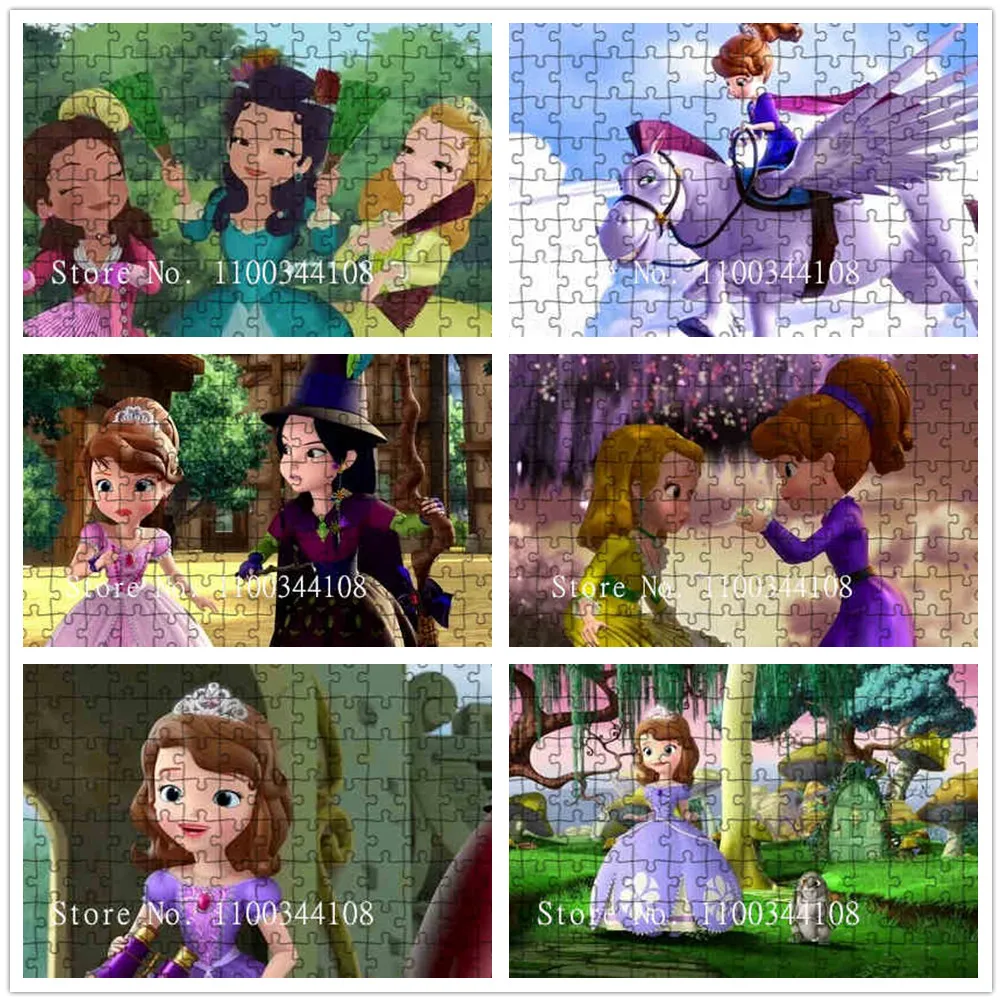 

Disney Cartoon Little Princess Sophia Jigsaw Puzzles 300/500/1000 Pcs Puzzles Children Early Education Toys Girl Birthday Gift