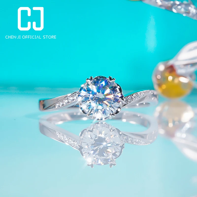 CHENJI Moissanite Diamond Ring Versatile Classic Twisted Arm Love Micro Set Ring Wedding Ring Exquisite Jewelry
CHENJI Moissanite Diamond Ring Versatile Classic Twisted Arm Love Micro Set Ring Wedding Ring Exquisite Jewelry