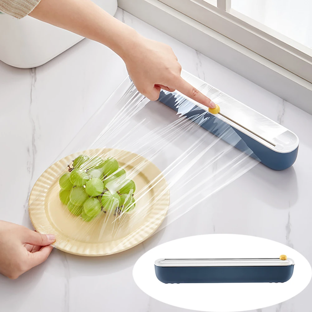 Cling Film Dispenser and Cutter, Baking Paper Foil Cutting Box Plastic Wrap Cutter for Home and Kitchen Food Storage 
Cling Film Dispenser and Cutter, Baking Paper Foil Cutting Box Plastic Wrap Cutter for Home and Kitchen Food Storage