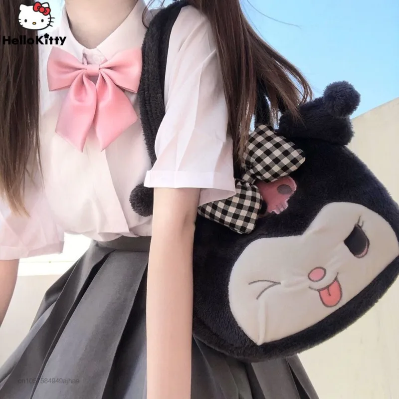 Sanrio Handbag Cartoon Kuromi Plush Cute Bags Women Luxury Design Shoulder Bag JK Girls Lolita Bag Women Casual Soft Fashion Bag
Sanrio Handbag Cartoon Kuromi Plush Cute Bags Women Luxury Design Shoulder Bag JK Girls Lolita Bag Women Casual Soft Fashion Bag