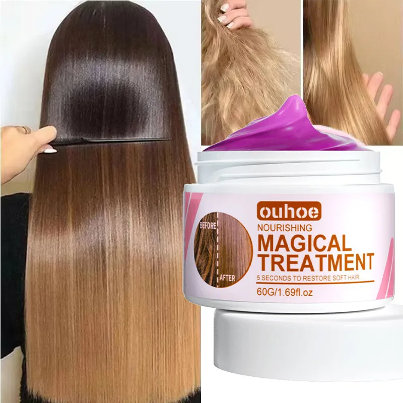 

Magical Hair Mask 5 Seconds Repair Damage Frizzy Soft Smooth Shiny Hair Deep Moisturize Hair Treat Nourishing Hair Scalp Care