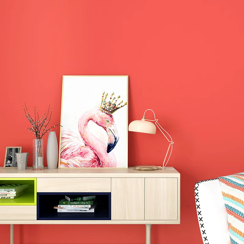 Red wallpaper solid solid color modern simple living room bedroom wine red TV background retro wallpaper
Red wallpaper solid solid color modern simple living room bedroom wine red TV background retro wallpaper