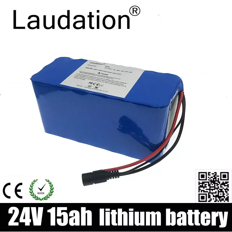 

Laudation 24V 15ah Electric Bicycle Lithium Battery 21700 Pack 7S 3P For 250W 350W 400W 500W 600W 750W Motor With 25A BMS