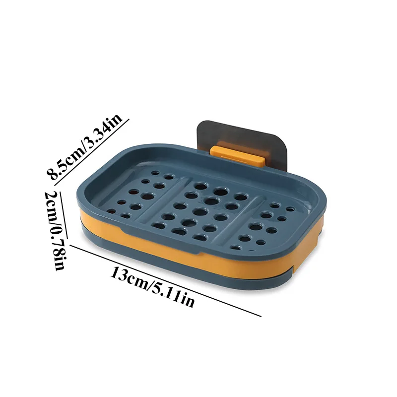 1PC Wall Mounted Soap Dish Holder Multifunctional Soap Dishes Drain Rack Soap Box Soap Holder Non-slip Bathroom soap storage box
1PC Wall Mounted Soap Dish Holder Multifunctional Soap Dishes Drain Rack Soap Box Soap Holder Non-slip Bathroom soap storage box