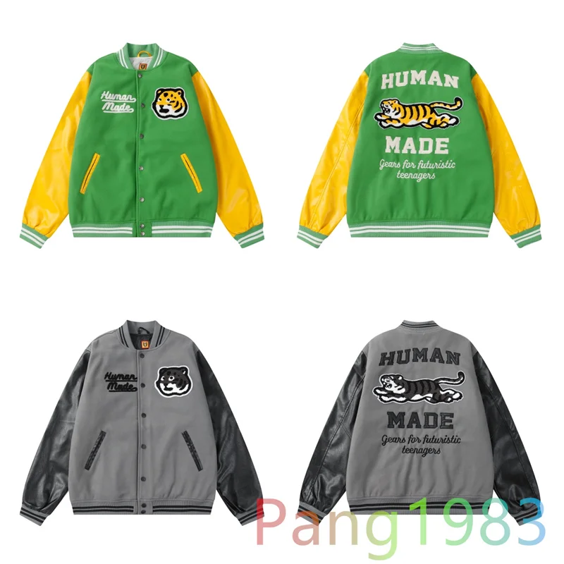 2023fw Tiger Embroidery Human Made Baseball Jackets Men Women 1:1 Quality Leather Sleeve Outwear Coat
2023fw Tiger Embroidery Human Made Baseball Jackets Men Women 1:1 Quality Leather Sleeve Outwear Coat