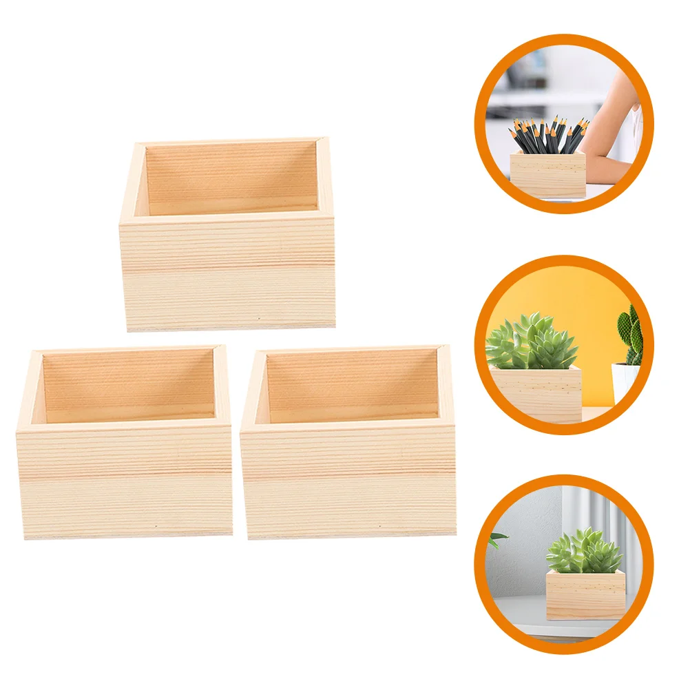 3Pcs Unfinished Storage Boxes DIY Wooden Boxes Desktop Organizers Table Storage Boxes
3Pcs Unfinished Storage Boxes DIY Wooden Boxes Desktop Organizers Table Storage Boxes