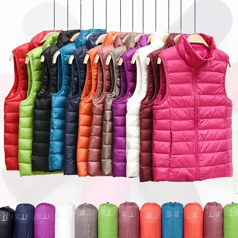 Ultra Thin Down Jacket Light Warm Waistcoat Female Sleeveless Cropped Puffer Jacket Vest Lining Woman Winter Coat Spring 2021
Ultra Thin Down Jacket Light Warm Waistcoat Female Sleeveless Cropped Puffer Jacket Vest Lining Woman Winter Coat Spring 2021