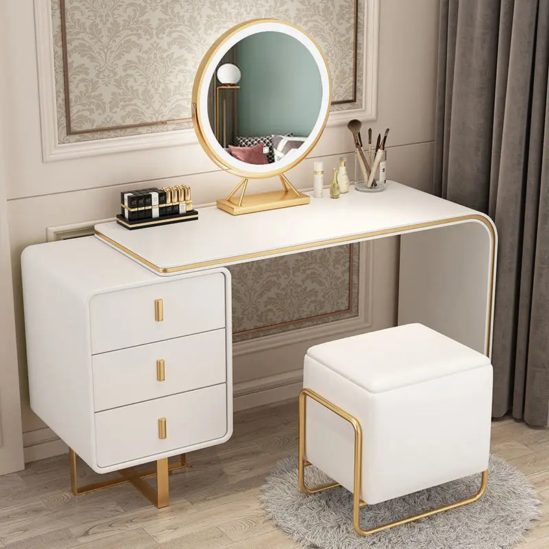 Vanity Dressing Table Bedroom Furniture Modern Luxury Home Dressers Nordic Ins Dressing Cabinet Chair with Mirror Makeup Table
Vanity Dressing Table Bedroom Furniture Modern Luxury Home Dressers Nordic Ins Dressing Cabinet Chair with Mirror Makeup Table