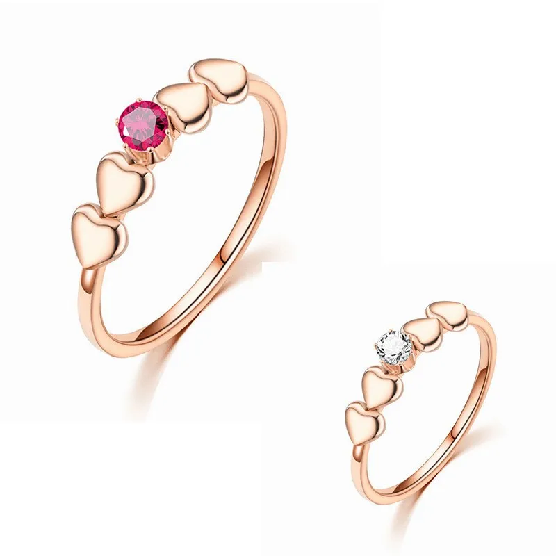 Fashion Stainless Steel Couple Rings Valentines Rose Gold Zircon Ring Womens Gemstone Wedding Bands Heart Bijoux
Fashion Stainless Steel Couple Rings Valentines Rose Gold Zircon Ring Womens Gemstone Wedding Bands Heart Bijoux