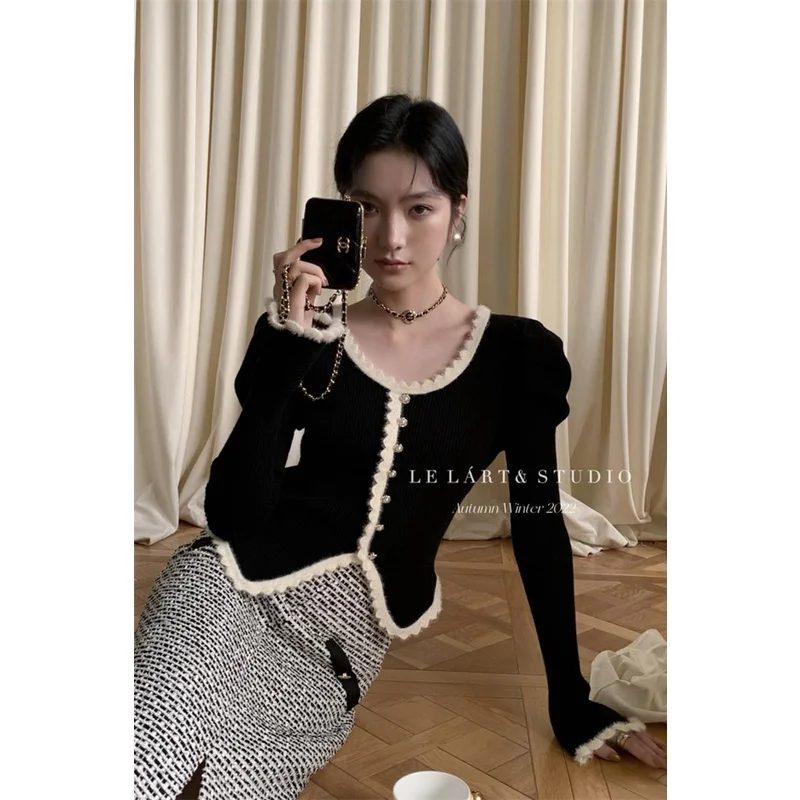 Fashionable French Princess Sleeves Celebrity Knitwear Slim Premium Soft Lace Sweater Female
Fashionable French Princess Sleeves Celebrity Knitwear Slim Premium Soft Lace Sweater Female