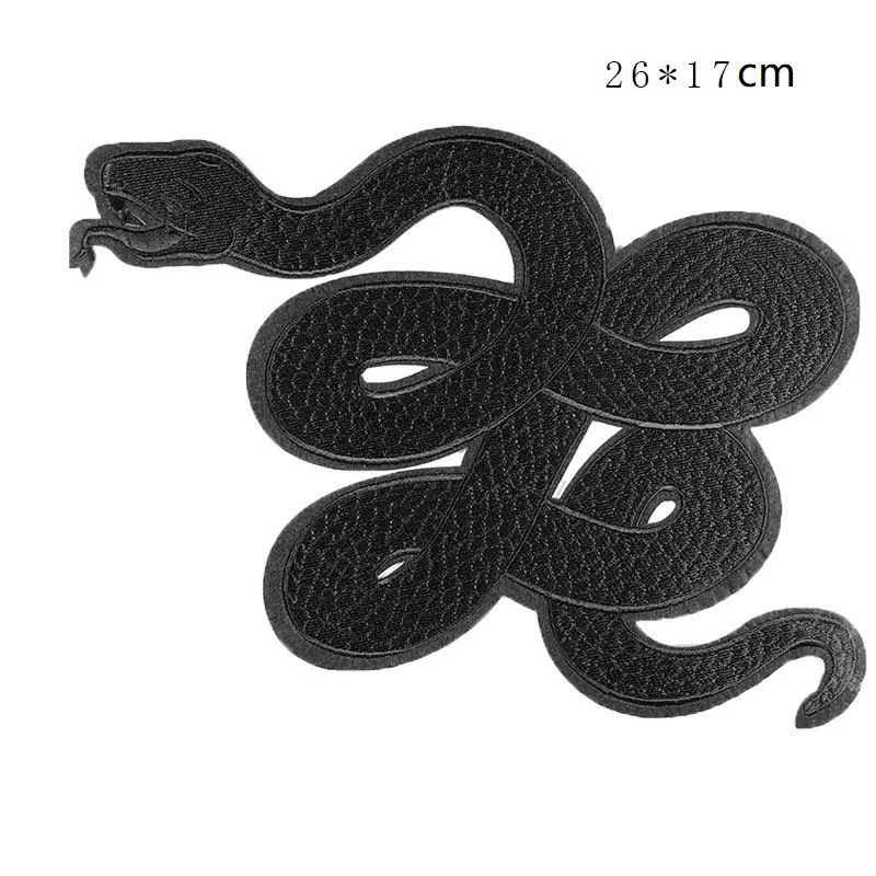 Cartoon Snake Black patch DIY sew Clothes Coat Big Back Sticker ironing Embroidered Patches Sew Applique decor Badge
Cartoon Snake Black patch DIY sew Clothes Coat Big Back Sticker ironing Embroidered Patches Sew Applique decor Badge
