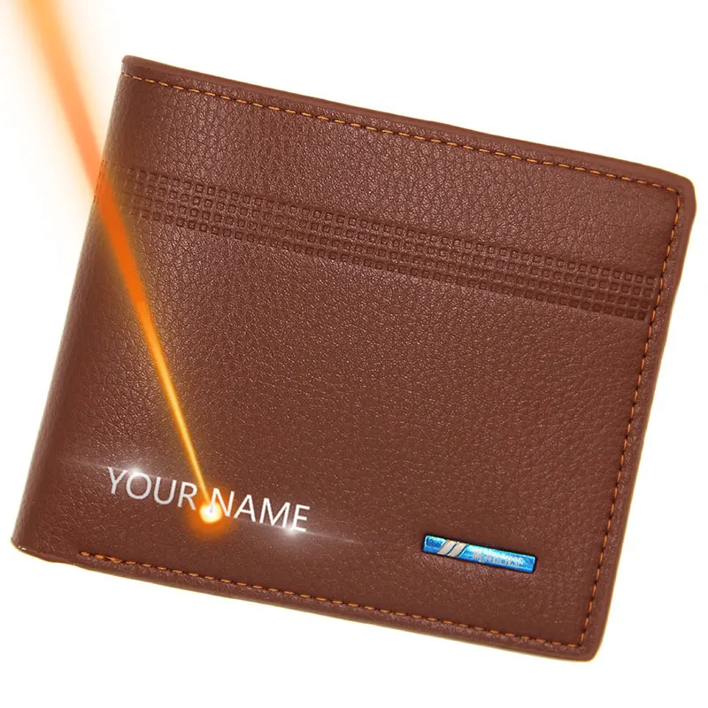 Short Men Wallets High Quality Slim Card Holder Name Print Wallet Male Wallet New Fashion Casual Photo Holder Small Men Purse
Short Men Wallets High Quality Slim Card Holder Name Print Wallet Male Wallet New Fashion Casual Photo Holder Small Men Purse