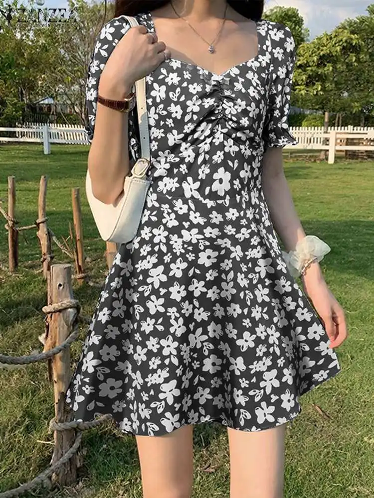 ZANZEA Women Puff Short Sleeve Party Vestido Casual Floral Print Mini Dress 2023 Summer Square Neck Sundress Korean Fashion Robe
ZANZEA Women Puff Short Sleeve Party Vestido Casual Floral Print Mini Dress 2023 Summer Square Neck Sundress Korean Fashion Robe