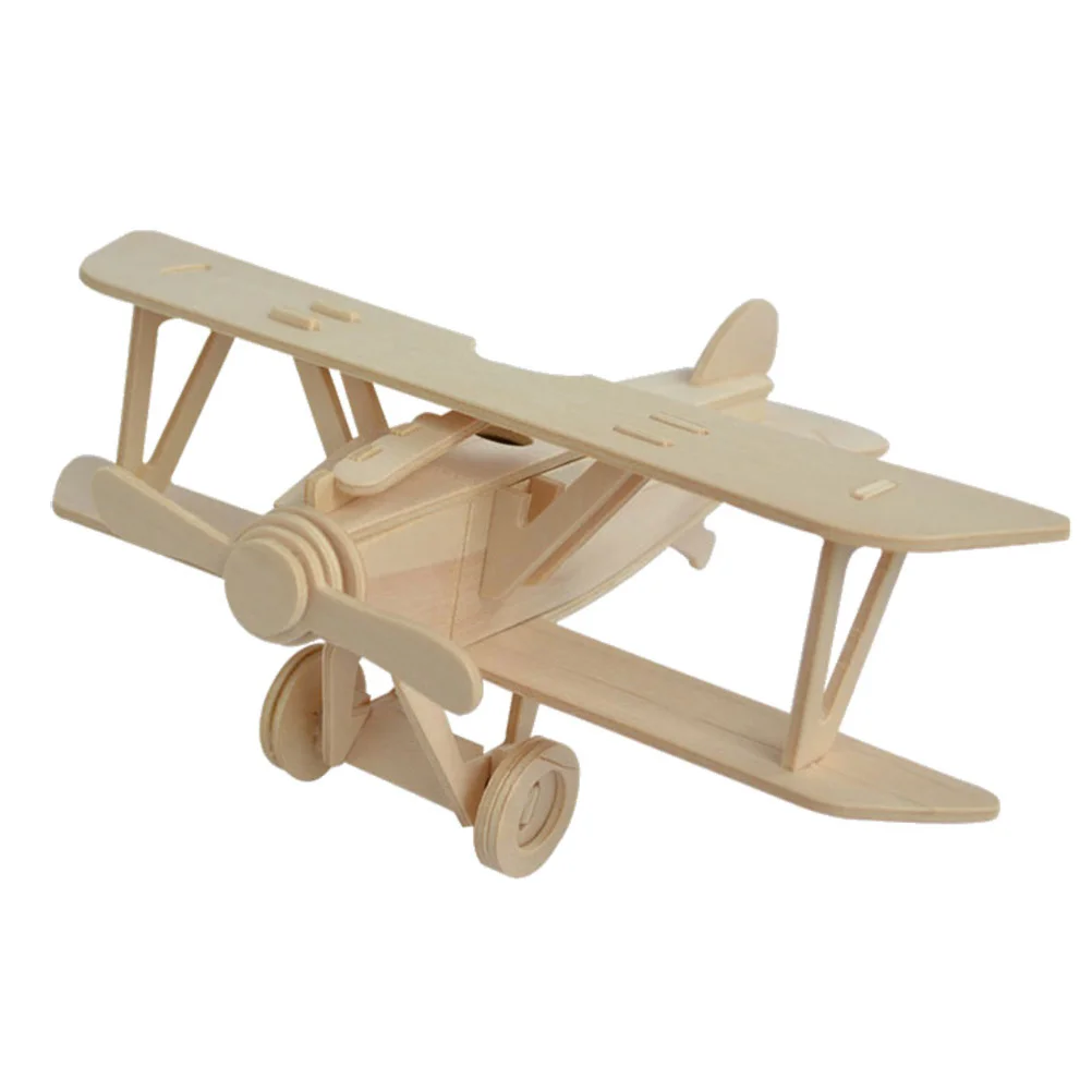 

Airplane Model Wooden Plane Kids Kits Wood Puzzle Toy Crafts Craft Jigsaw Airplanes Kit Bulk Assemble 3D Diy Adults Build