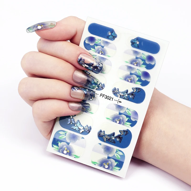 

Гелевые наклейки для ногтей CLIAFETY, самоклеящиеся наклейки для ногтей для женщин и девушек, блестящие 3D Декоративные наклейки для маникюра св...