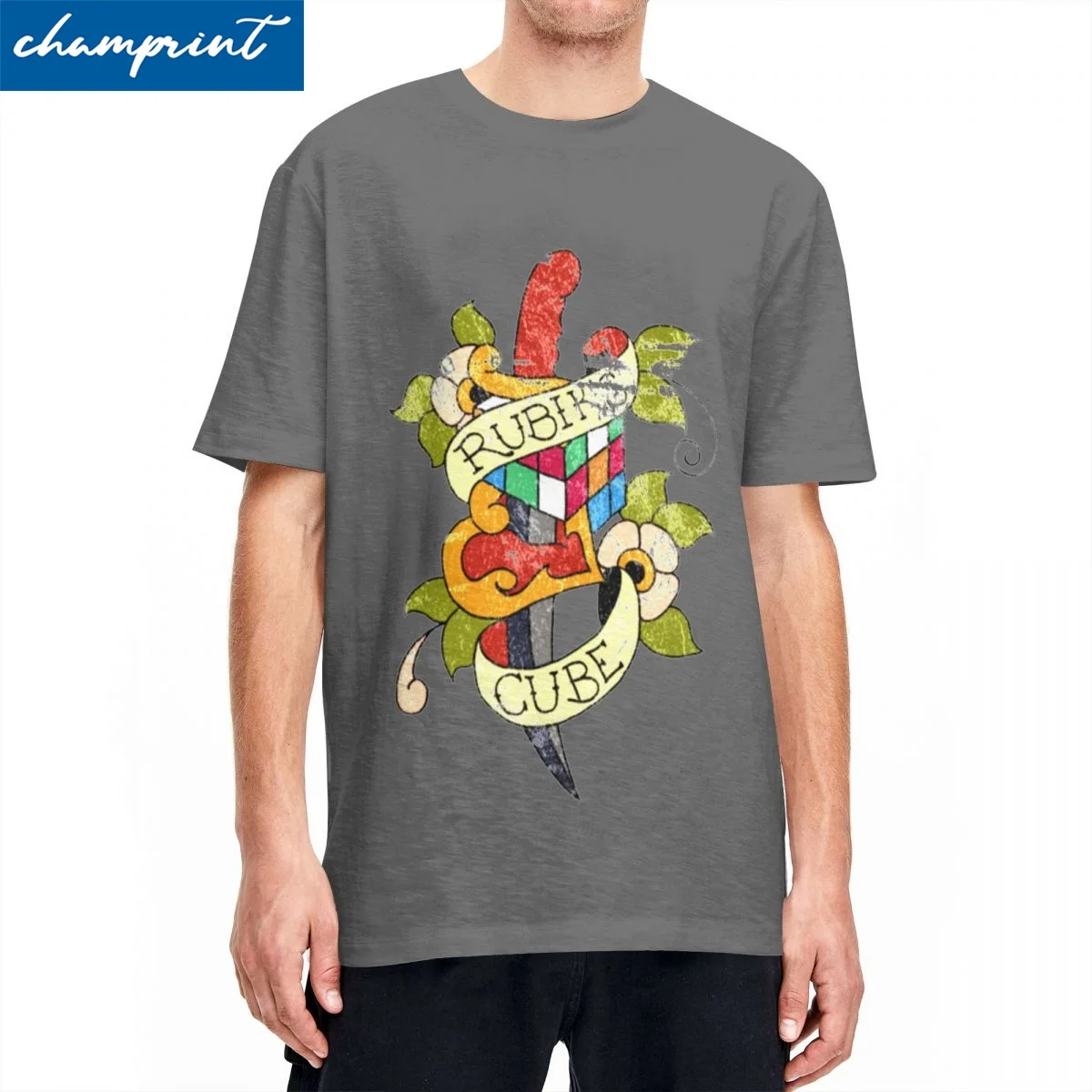 Novelty Cube T Shirt Men's Cotton Short Sleeve Colorful Tattoo Distressed O-neck Tops
Novelty Cube T Shirt Men's Cotton Short Sleeve Colorful Tattoo Distressed O-neck Tops