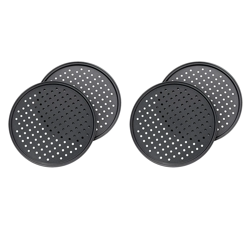 4Pc 10-Inch Perforated Pizza Pan Carbon Steel Non-Stick Coating Easy To Clean Pizza Pan 
4Pc 10-Inch Perforated Pizza Pan Carbon Steel Non-Stick Coating Easy To Clean Pizza Pan