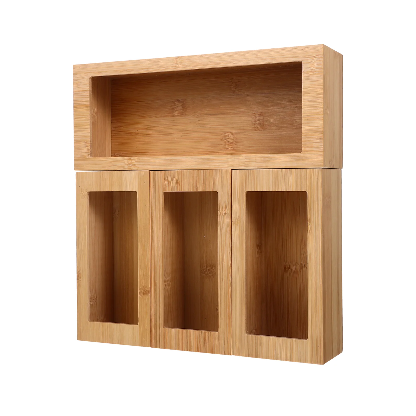Snack Bag Organizer Bamboo Bag Dispenser Sandwich Bag Storage Box Kitchen Drawer Organizer for Kitchen Desktop
Snack Bag Organizer Bamboo Bag Dispenser Sandwich Bag Storage Box Kitchen Drawer Organizer for Kitchen Desktop