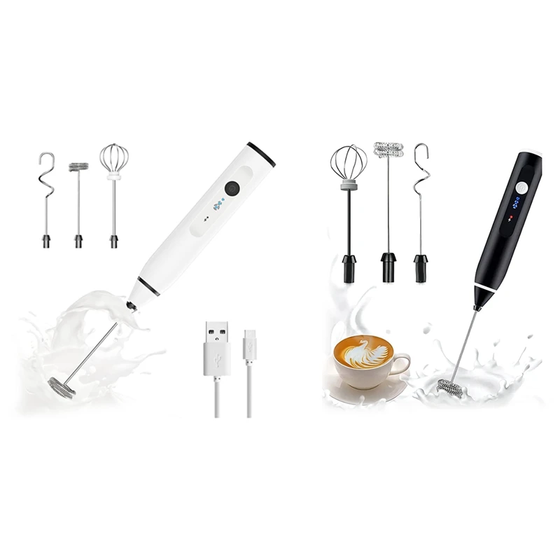 Handheld Electric Whisk Egg Beater USB Rechargeable Coffee Blender Household Milk Shaker Mixer Foamer White
Handheld Electric Whisk Egg Beater USB Rechargeable Coffee Blender Household Milk Shaker Mixer Foamer White