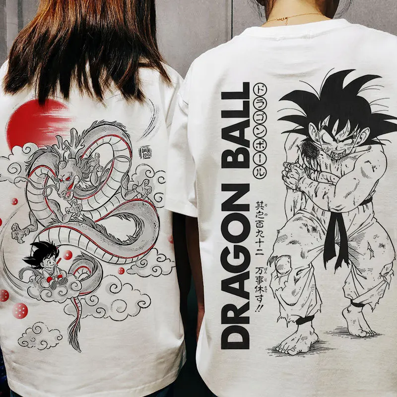 Unisex Short Sleeve Hot Anime Goku Dragon Ball T-shirt Japanese Oversized shirt Harajuku Letter Pattern Fashion Women's Top Y2K
Unisex Short Sleeve Hot Anime Goku Dragon Ball T-shirt Japanese Oversized shirt Harajuku Letter Pattern Fashion Women's Top Y2K