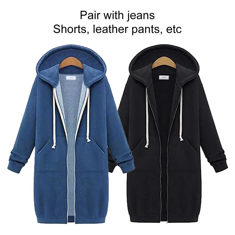 Casual Sweatshirt Shrinkable Cuff Drawstring Tracksuit Long Sleeve Zipper Closure Hoodie Women Sweatshirt Side Pockets
Casual Sweatshirt Shrinkable Cuff Drawstring Tracksuit Long Sleeve Zipper Closure Hoodie Women Sweatshirt Side Pockets