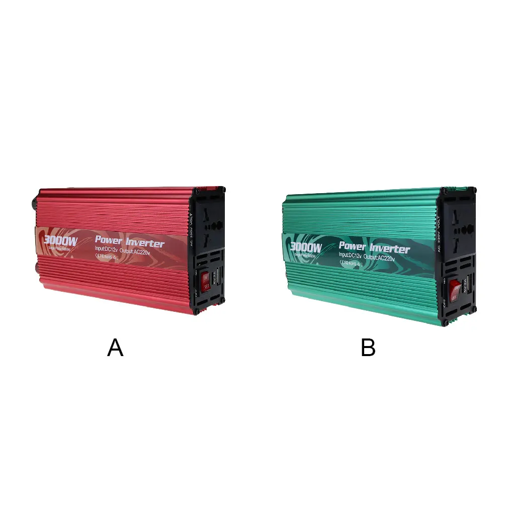 Automobile Inverter DC 12V to AC 220V Sine Wave Adapter Short Circuit Protection Travelling Emergency Converter Green
Automobile Inverter DC 12V to AC 220V Sine Wave Adapter Short Circuit Protection Travelling Emergency Converter Green