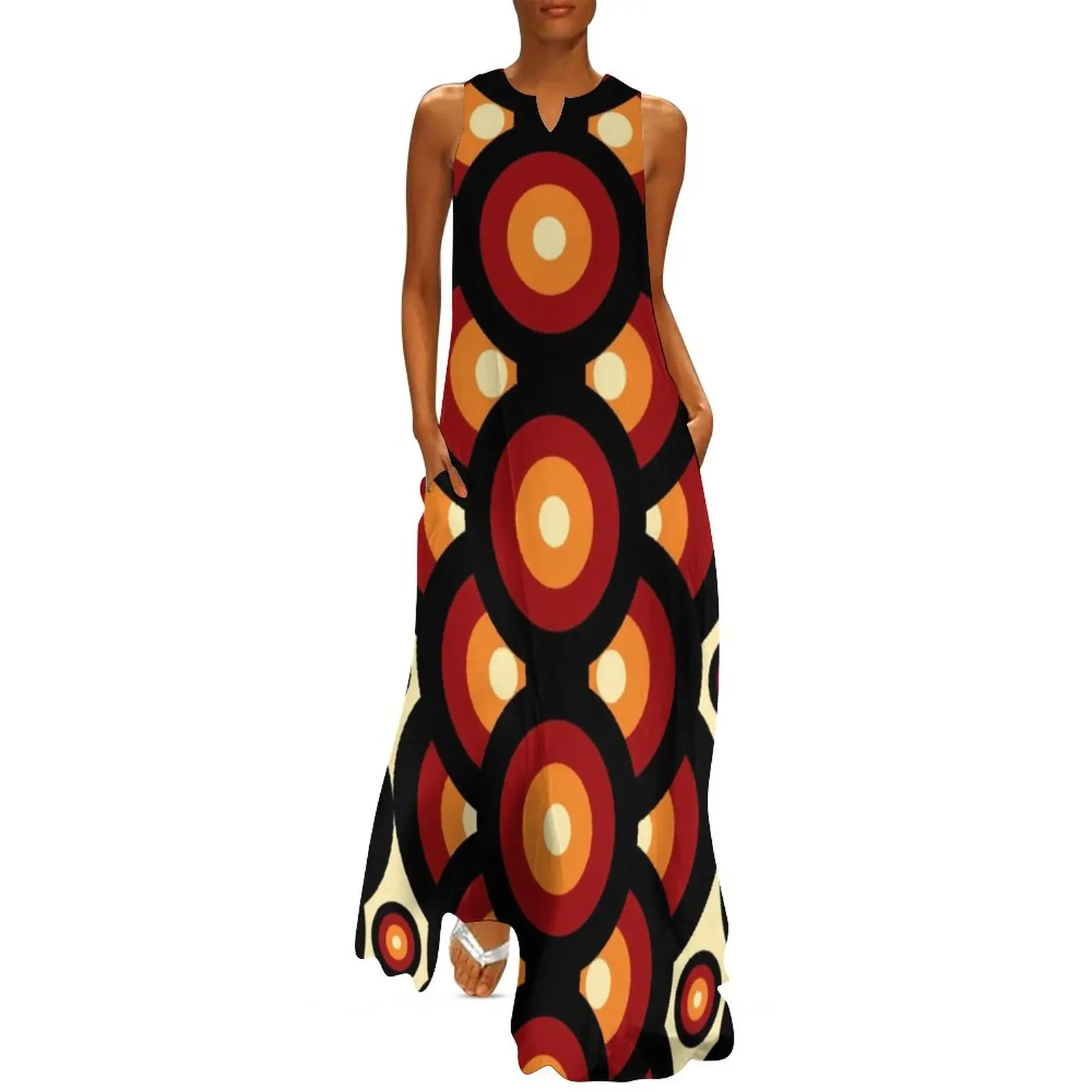 Vintage Mid-Century Dress 60s 70s Style Cute Maxi Dress Street Style Boho Beach Long Dresses Lady V Neck Print Big Size Vestidos
Vintage Mid-Century Dress 60s 70s Style Cute Maxi Dress Street Style Boho Beach Long Dresses Lady V Neck Print Big Size Vestidos