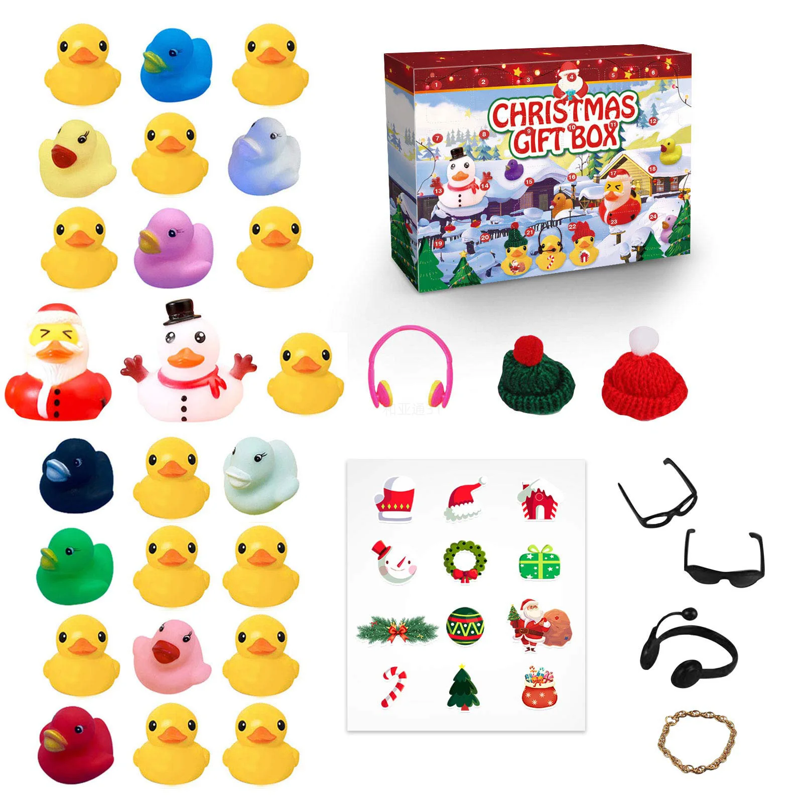 Christmas Duck Advent Calendar 24 Grid cute Rubber Ducks Gift Box 24 Days Countdown Gift Box Stress Relief Rubber Duck Bath Toys
Christmas Duck Advent Calendar 24 Grid cute Rubber Ducks Gift Box 24 Days Countdown Gift Box Stress Relief Rubber Duck Bath Toys